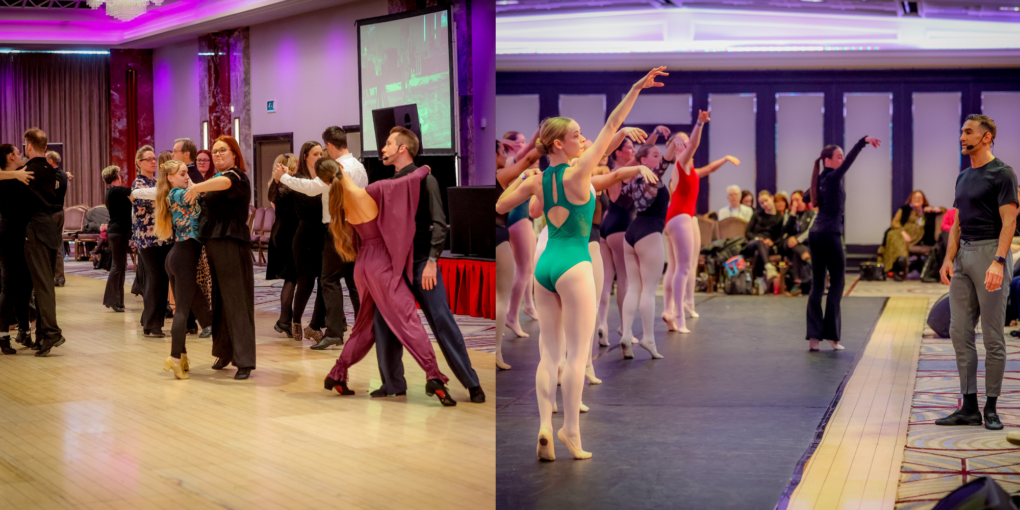 students learning how to dance in different styles
