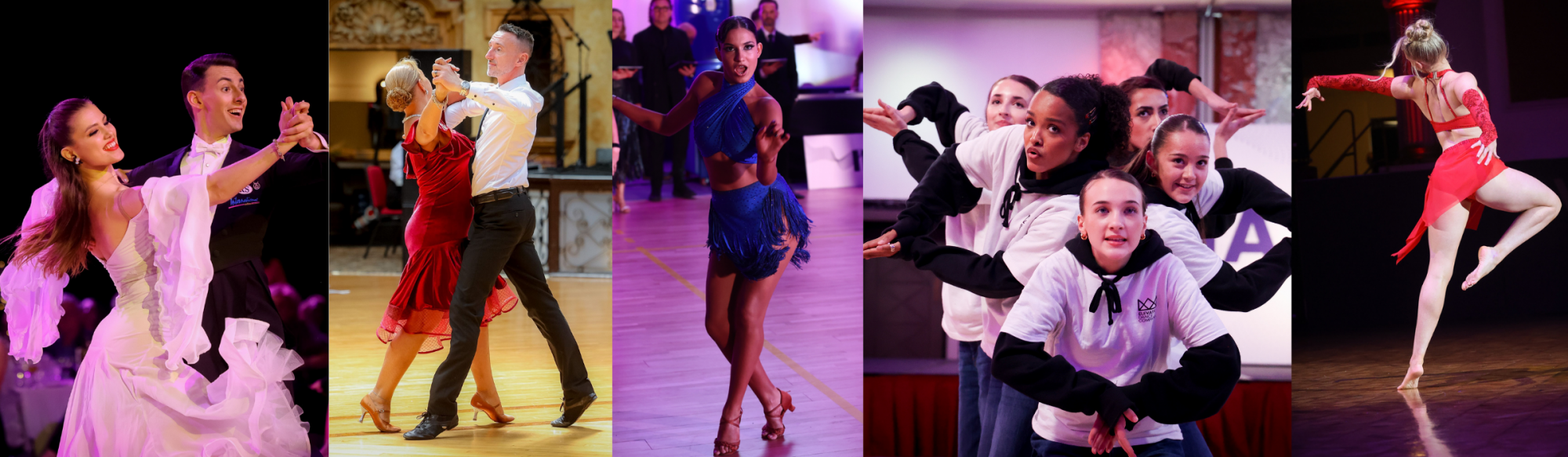 young adults and adults performing different dances